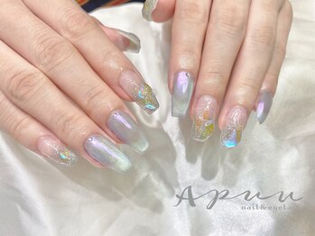 アピュ(APUU)/オーロラ ブルー ネイル