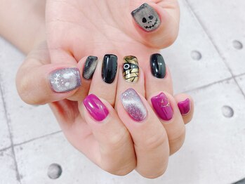 ネイル ビューティーマジック 葛西本店/マグネットハロウィンネイル