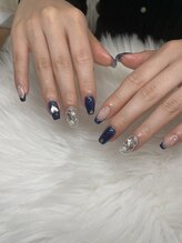 ジェイエフワイネイル(JFY nail)/【吉村】ネイビーネイル