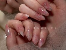 ワンホンネイル 新宿(Rumi Nail)/シェルネイル/ニュアンス/ピンク