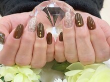 プルミエ ネイル(Premier Nail)/チョコカラー＆ピンクゴールド