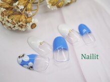 ネイリット 銀座(Nailit)/フラワーフレンチ¥8600【¥9460】
