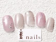 アイネイルズ 梅田店(I nails)/くすみカラー箔ニュアンス￥7700