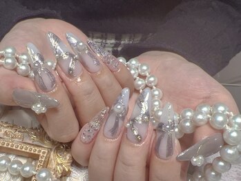 モアネイル 新宿/ワンホンネイル/リボン/新宿