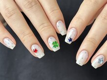 ネイルメゾン 天神店(NAIL MAISON)/星白夏クローバー¥9000