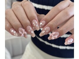 長さだしガーリーネイル