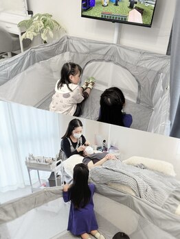 お子様同伴OKのサロン