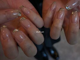 ストーンフレンチネイル