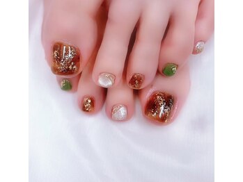 ディアリーネイル(Dearly Nail)/【フット】べっ甲デザイン