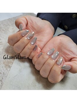 グラムスラム 福島店(GLAMSLAM)/ミラー桜ネイル♪