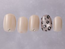 ジェミーネイル シンジュク(Jemiy nail shinjuku)/マグヒョウ柄ベージュ￥6980