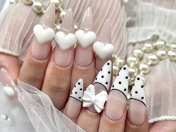 ドット/ぷっくりハート