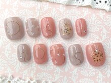 ピーチポット/ブライダルオーダーネイルチップ