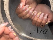 ニア ネイルサロン 大阪駅前第2ビル(Nia)/レースピンクネイル