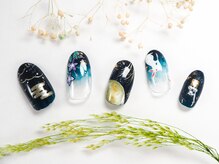 ボボカ(BOVOKA)/うさぎとお月見ネイル