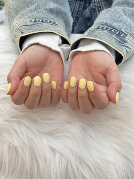 アトリエハルミナ バイ バラ 三島店(atelierharumina by valla)/イエローネイル／ワンカラー