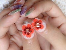 アミュリー ネイル アトリエ(Amury nail atelier)/ポップフラワー♪