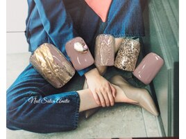 nuance×アクセサリーfootネイル