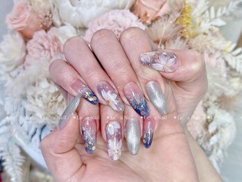 レアネイル 渋谷店(Le’a nail)/持ち込み★お花ネイル