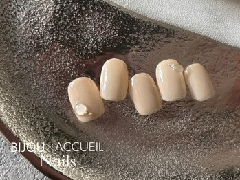 シックスティー ネイルズ バイ アクイユ 東中野(60min nails by ACCUEIL)/シンプル上品アートプラン☆