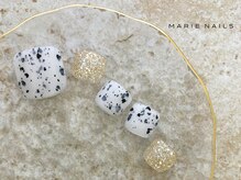 マリーネイルズ 表参道店(MARIE NAILS)/Foot定額￥6,600 ゴールド 0619c
