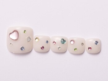 ジェミーネイル エビス(Jemiy nail ebisu)/ハートカラフルビジュー10480yen