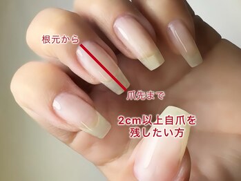 自爪ジェルの方のロング料金