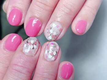 シーグラス(SeaGlass)/桜ネイル