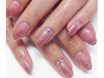 パラジェル登録サロン バランス シンプルネイル&アイラッシュ 新田東店(balance)/ラメグラデーション