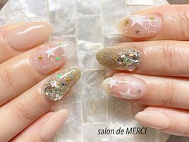 クリア感星nail☆