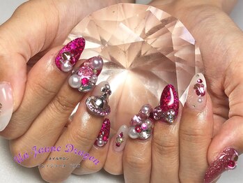 アン ジョーヌドラゴ/ピンク☆グリッターネイル