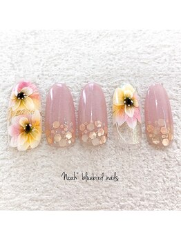 ノアブルーバードネイルズ(Noah' bluebird .nails)/可愛いFlower