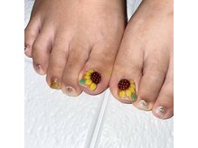 ラウンジ 町田店(RounGe)/フットネイルやり放題　お花柄♪