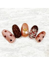 バレンタインネイル