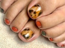 オーラリー ネイル アート メゾン(ORRERY nail art maison)/フット / べっ甲レオパード