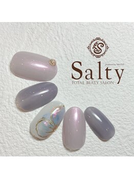 ネイルアンドアイラッシュサロン ソルティ 寺田町(salty)/フラワーネイル