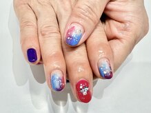 クォーターリゾートネイル(QUARTER RESORT nail)/紫陽花ネイル☆