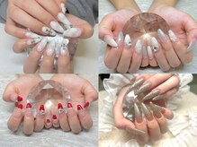 エルネイル 江坂店(L’ねいる)の雰囲気（可愛いパーツ多数♪チップでの長さ出しも対応可能♪）