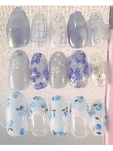 フレチル(frachill)/選べるフルアート・寒色お花