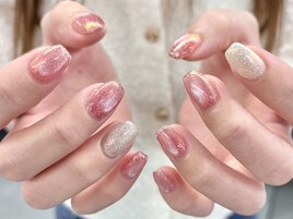 秋先取りキラキラネイル