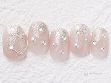 ネイルメゾン 新宿店(NAIL MAISON)/ラメグラデーションハート¥9000