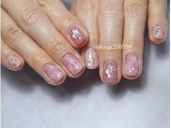 ネイルルーム セレッソ(CEREZO)/ピンクの大理石