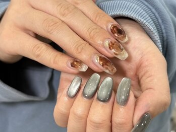 プチナノ(petitnano)/【miyu】ニュアンスネイル