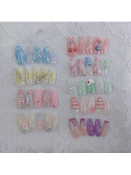 ネイルサロン プリティア 博多店(Pritia)の写真/豊富なデザイン・カラー・パーツで高技術★シンプルから派手ネイルまでお任せ♪ロングも◎