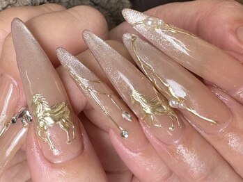 ユイネイル(結Nail)の写真/毎日眺めたくなる指先へ★高技術【手描きアート】が魅力♪丁寧なカウンセリングで理想のデザインを表現◎