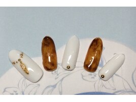 べっ甲＆フェザーネイル