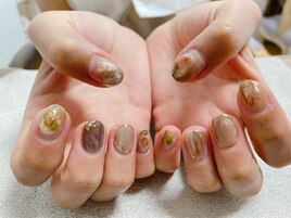 ニュアンスネイル　秋ネイル