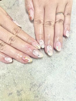 ネイルサロンファストネイルプラス 新宿店(FAST NAIL PLUS)/冬ネイル2023【マーブル】