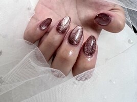 秋ネイル　マグネット　シンプル