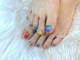 カラフル天然石ニュアンスフット